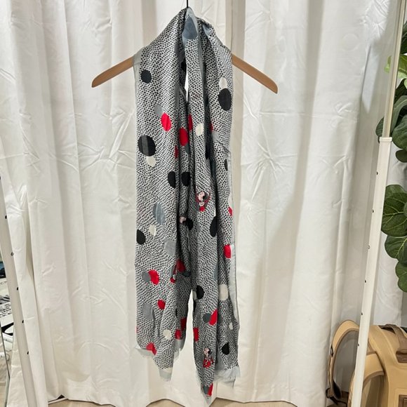 Moschino Boutique Popeye and Olive Polkadot Modal Cashmere Blend Soft Scarf - Picture 1 of 8